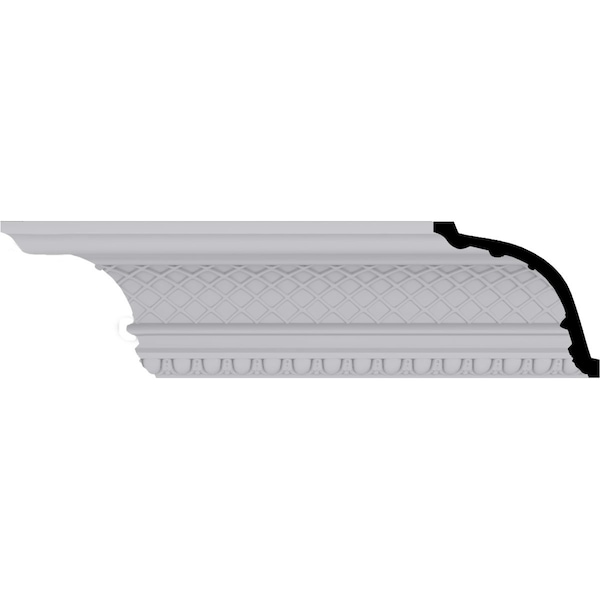Ekena Millwork 6"H x 6 3/8"P x 8 7/8"F x 94 1/2"L, (1 3/8" Repeat), Brightton Crown Moulding MLD06X06X09BR - main